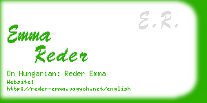 emma reder business card